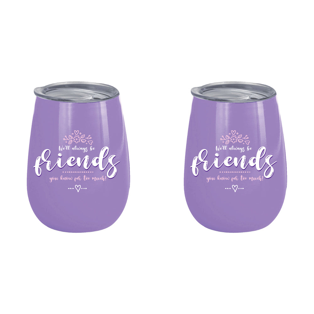 2PK We'll Always Be Friends 360ml Stainless Steel Double Walled Insulated Mug