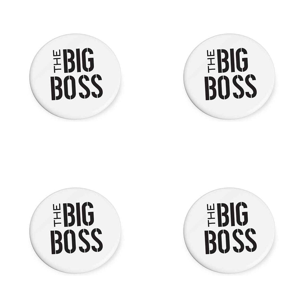 4PK The Big Boss Beautiful on the Inside Ceramic Coaster Round 10cm