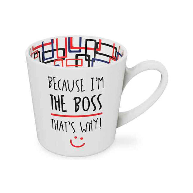 2PK Because I'm the Boss Beautiful on the Inside 420ml/10cm New Bone China Mug