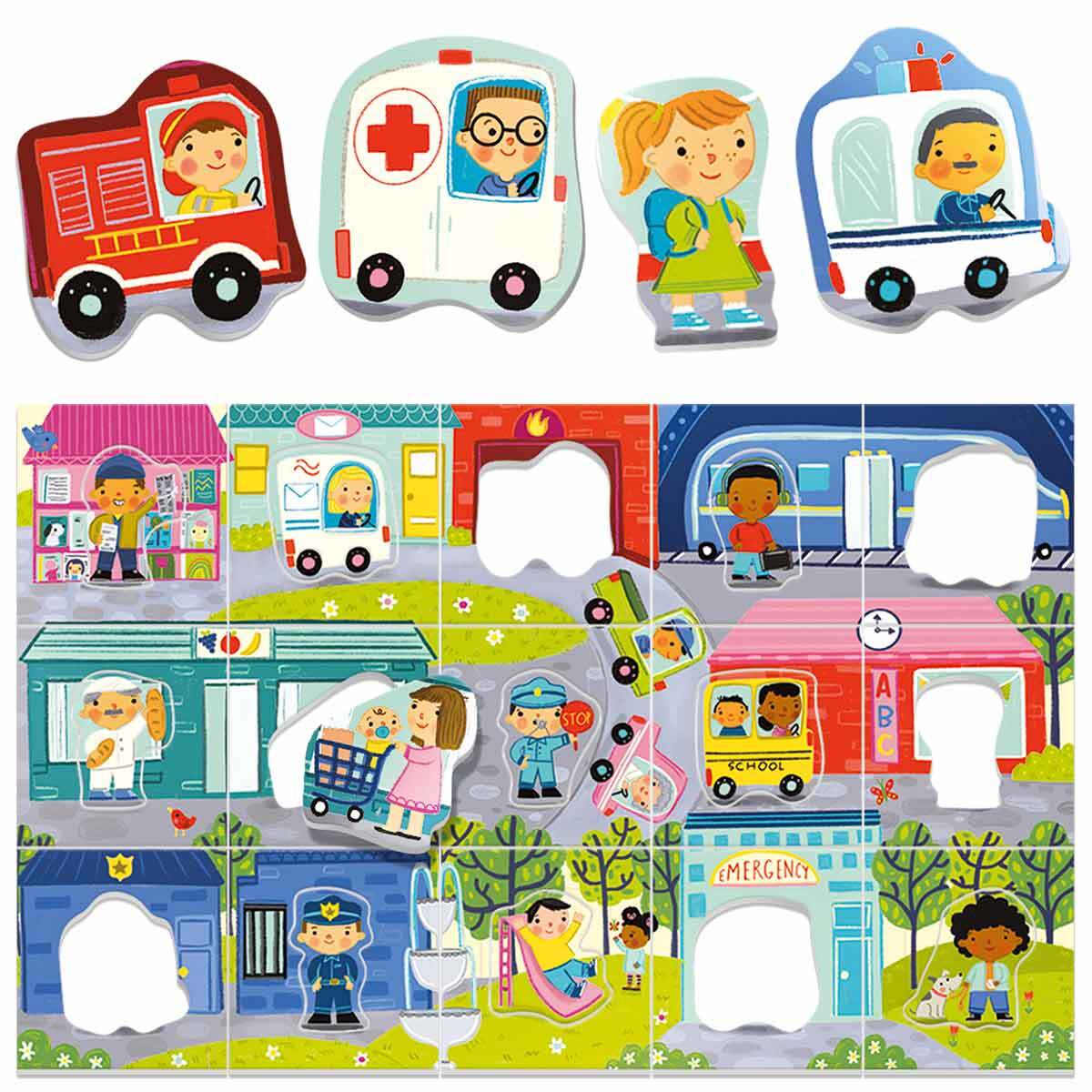 30pc Headu Play City Puzzle Kids Fun Activity Toy 3y+