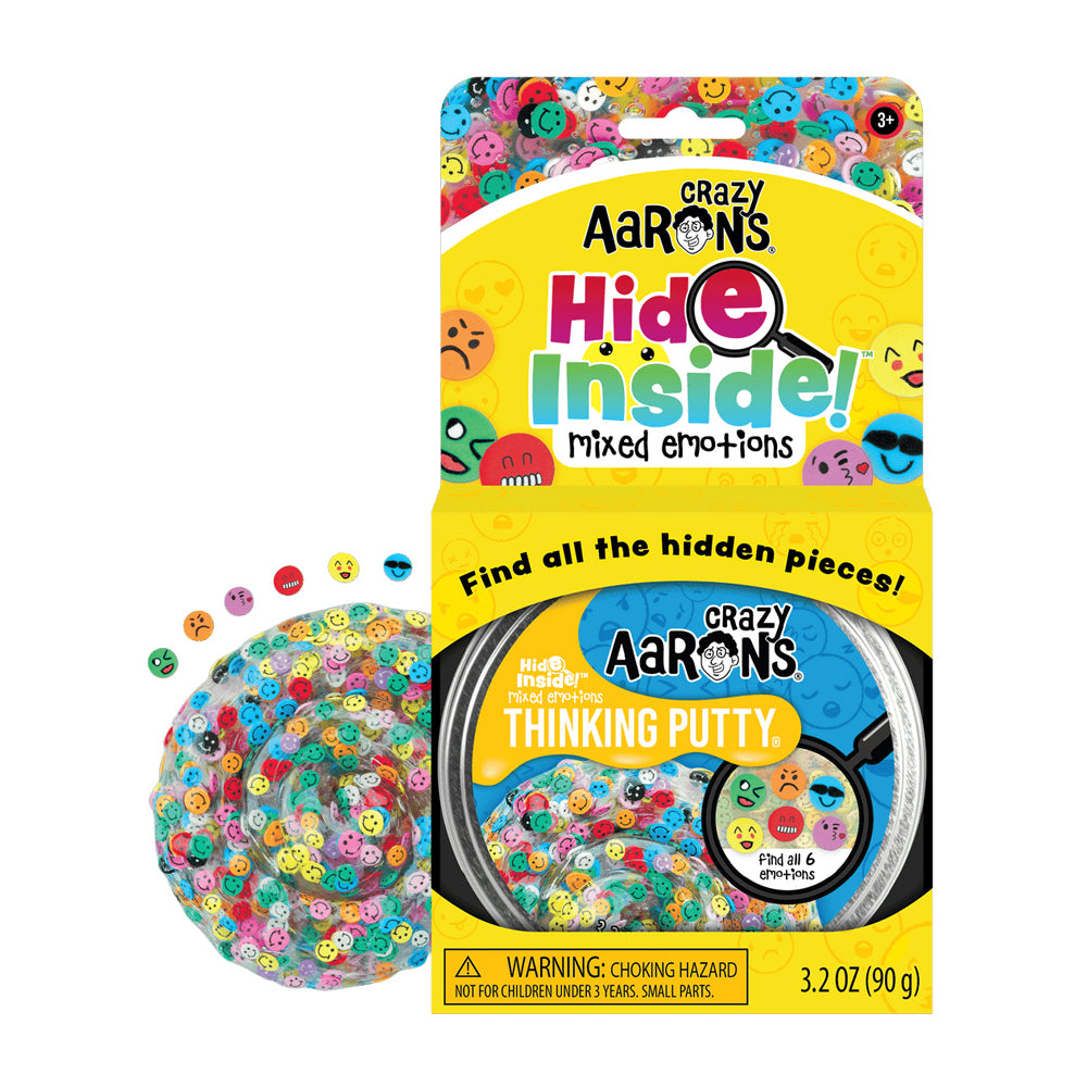 2PK Crazy Aarons Thinking Putty Mixed Emotions Hide Inside Toy 10cm 3y+