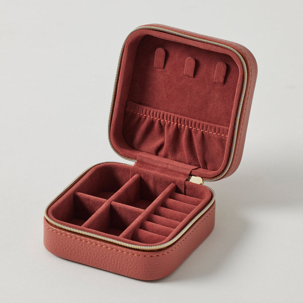 2PK Pilbeam Living Ambrosia Jewellery Case Box Organiser 10x10cm Crimson