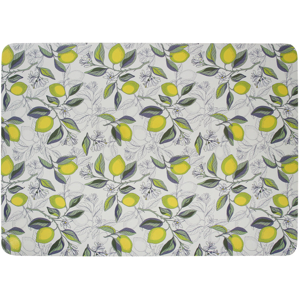 3PK 4pc LVD MDF/Cork Placemat 30x21.5cm - CitronLemons