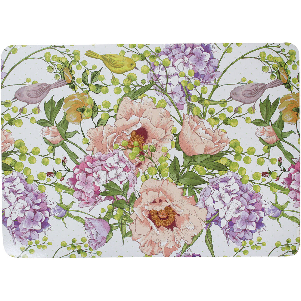 3PK 4pc LVD MDF/Cork Placemat Spring Floral Dining Table Mat 30x21.5cm