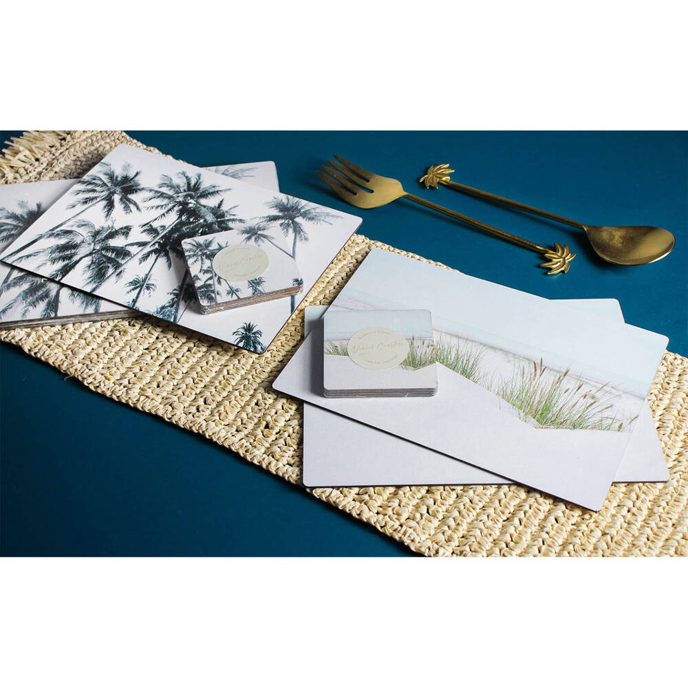 8pc LVD Placemat Rectangle Home Decor 30x21.5cm - Veneer Palm