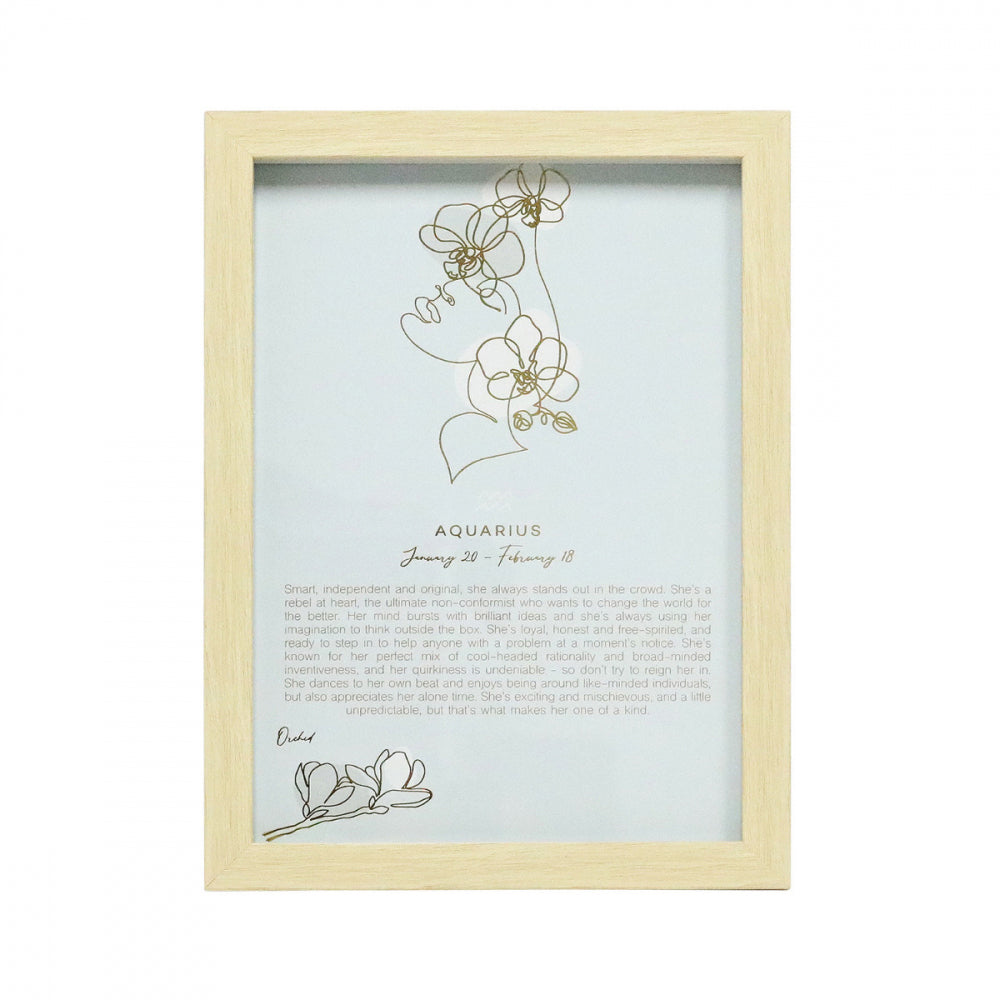 2PK Splosh Mystique Aquarius Glass Framed Print w/ Stand 23.5x32cm