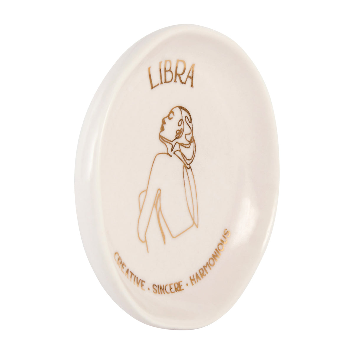 2PK Splosh Mystique Trinket Dish Libra Round White 10cm