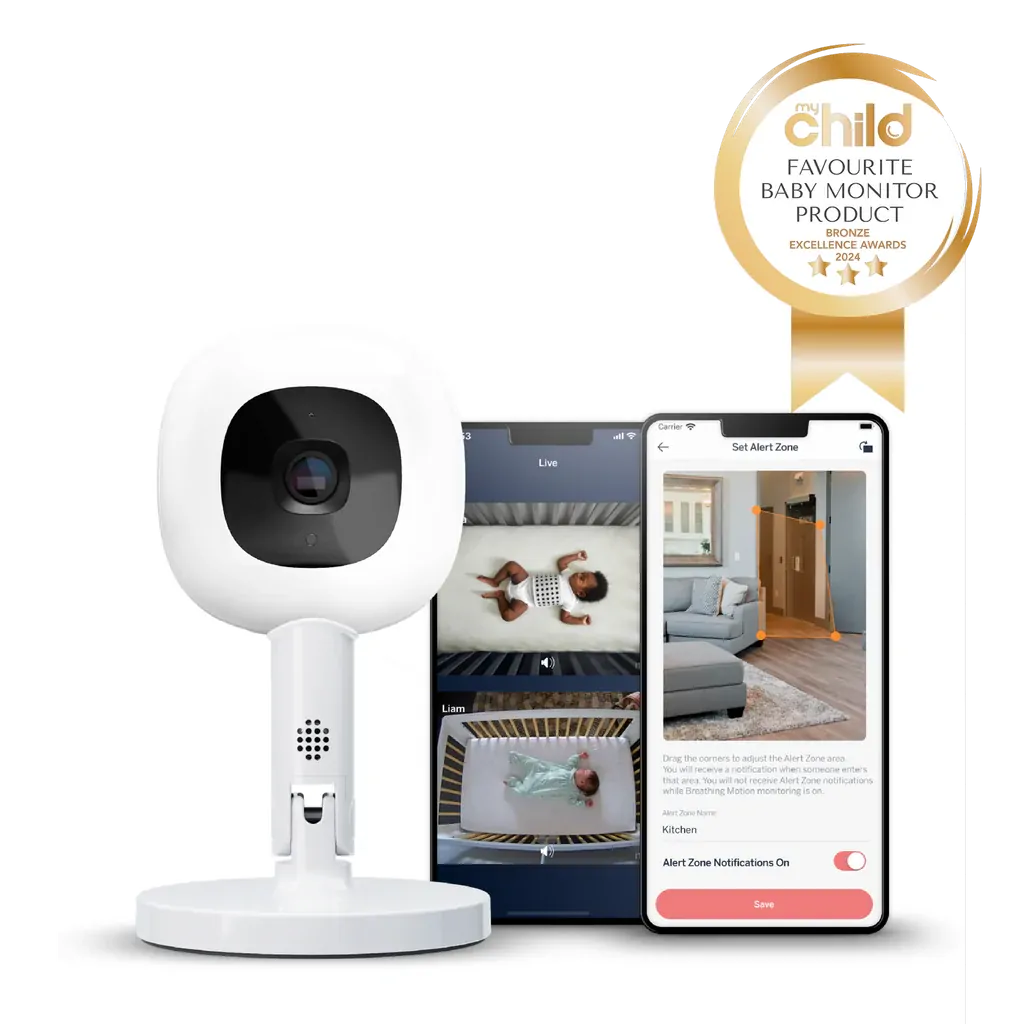 Nanit Pro Smart Baby Monitor & Flex Stand Duo - White