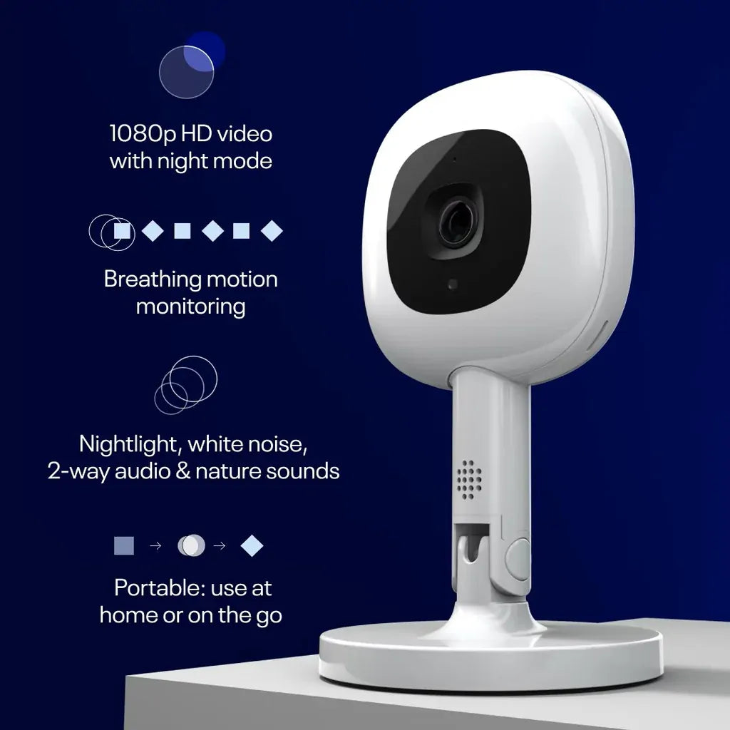 Nanit Pro Smart Baby Monitor & Flex Stand Duo - White