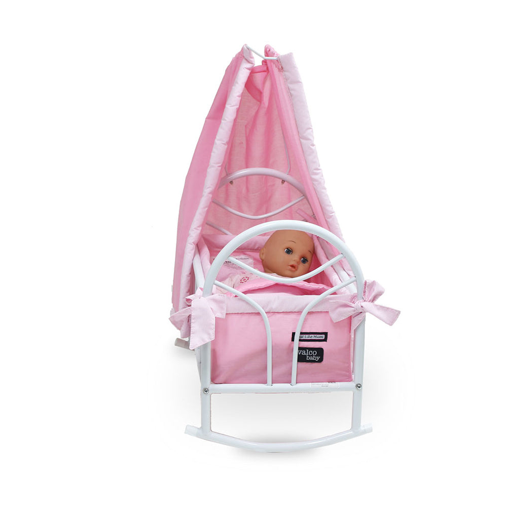 Valco Baby Just Like Mum Doll Cradle Pink