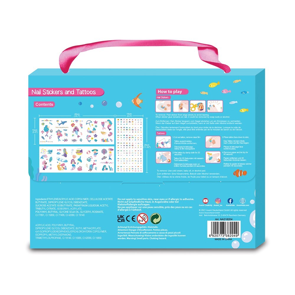 Avenir Nail Stickers & Tattoos Mermaids Decorate Style 3y+