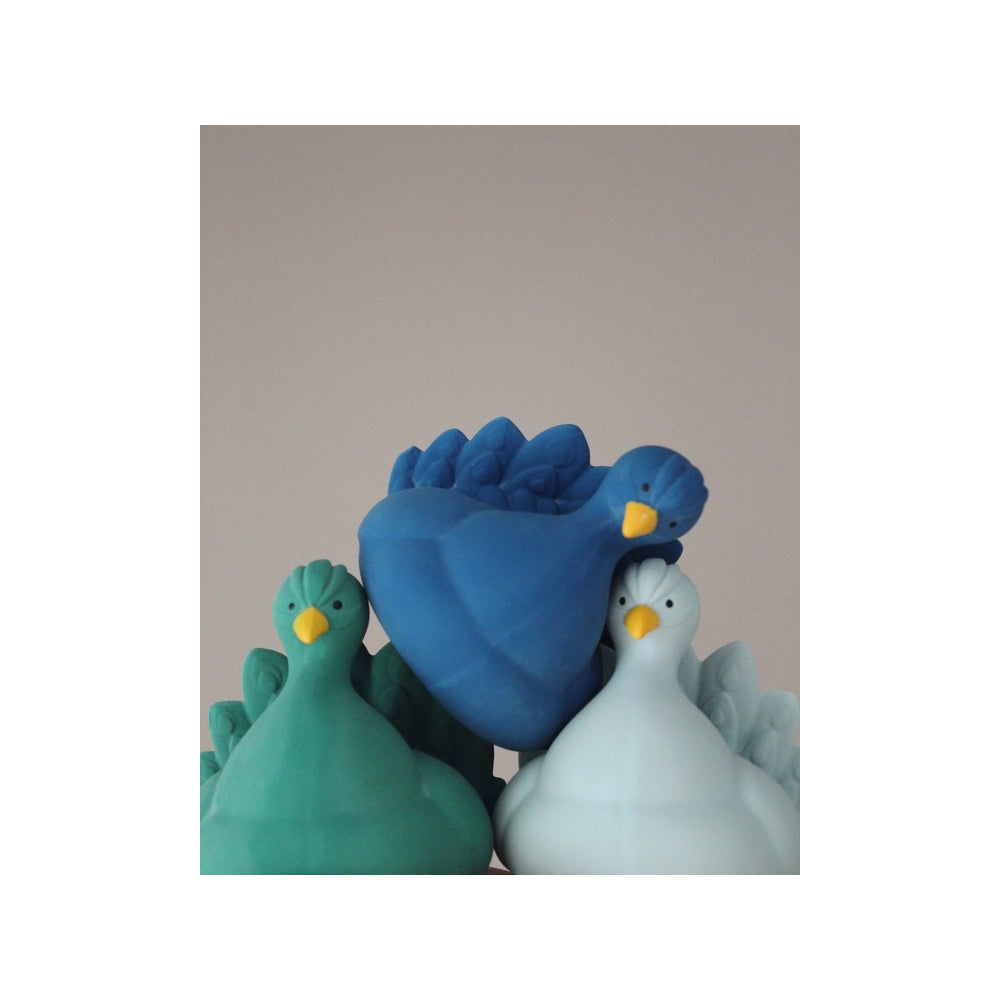 Natruba 8.5cm Peacock Rubber Bath/Teether Toy Baby 0m+ Green