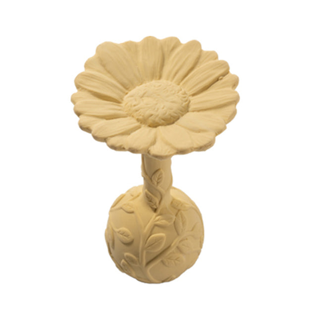 Natruba Daisy 11.5cm Rubber Rattle Teether Baby 0m+ Toy Yellow