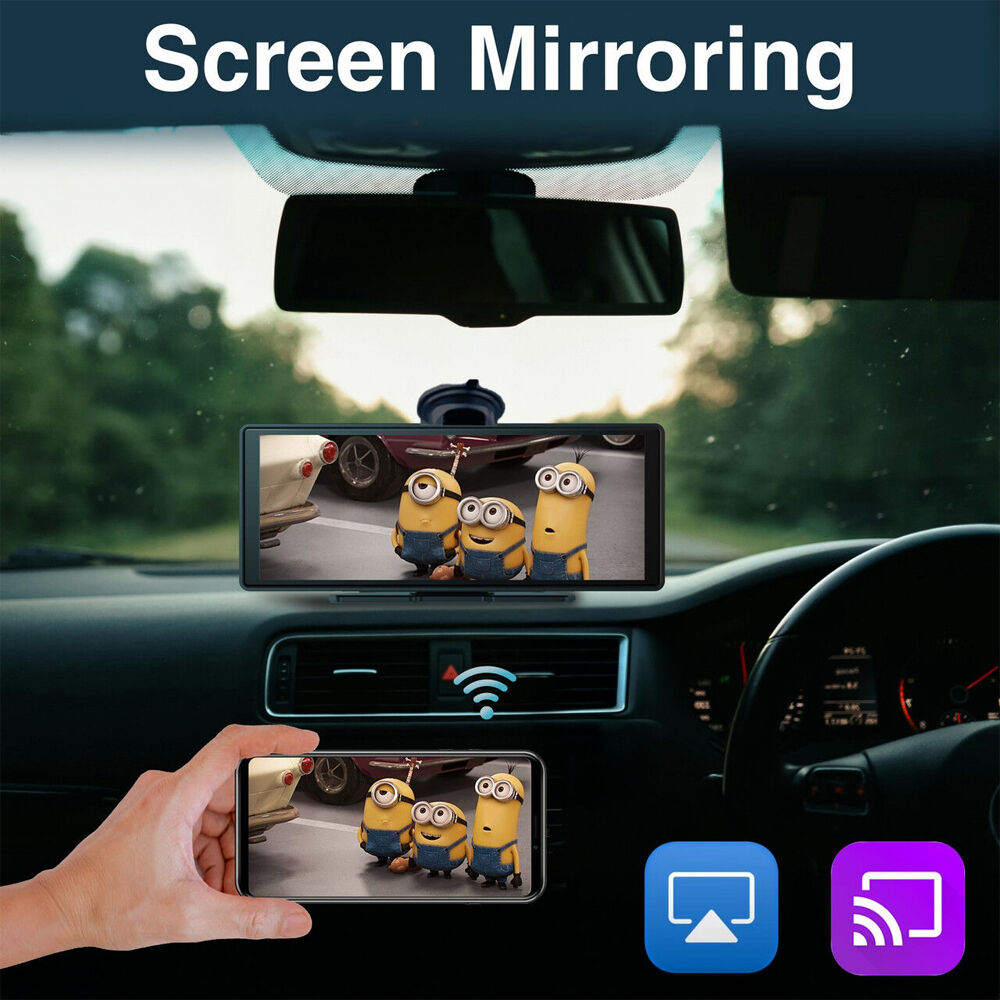 Laser 10in Portable Touchscreen LCD Screen Apple CarPlay/Android Auto