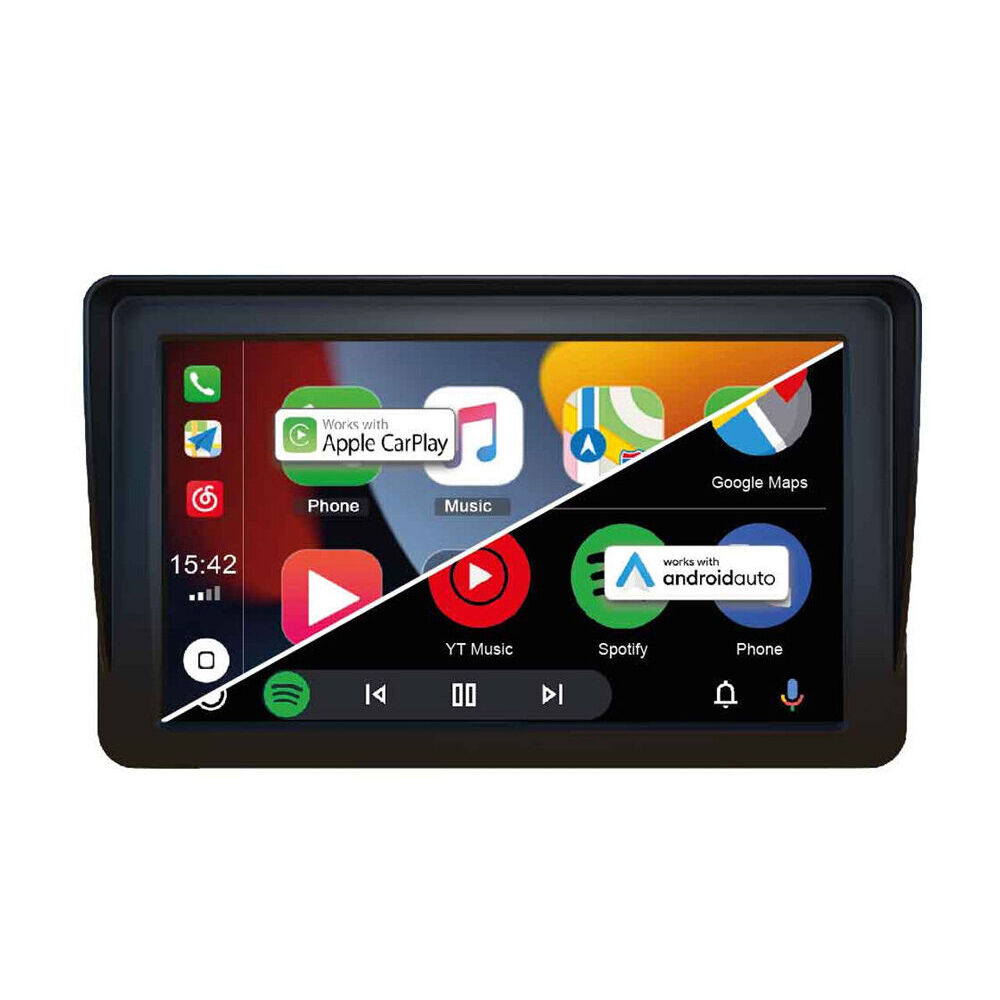 Navig8r 7in Portable Touchscreen LCD Screen Apple CarPlay/Android Auto