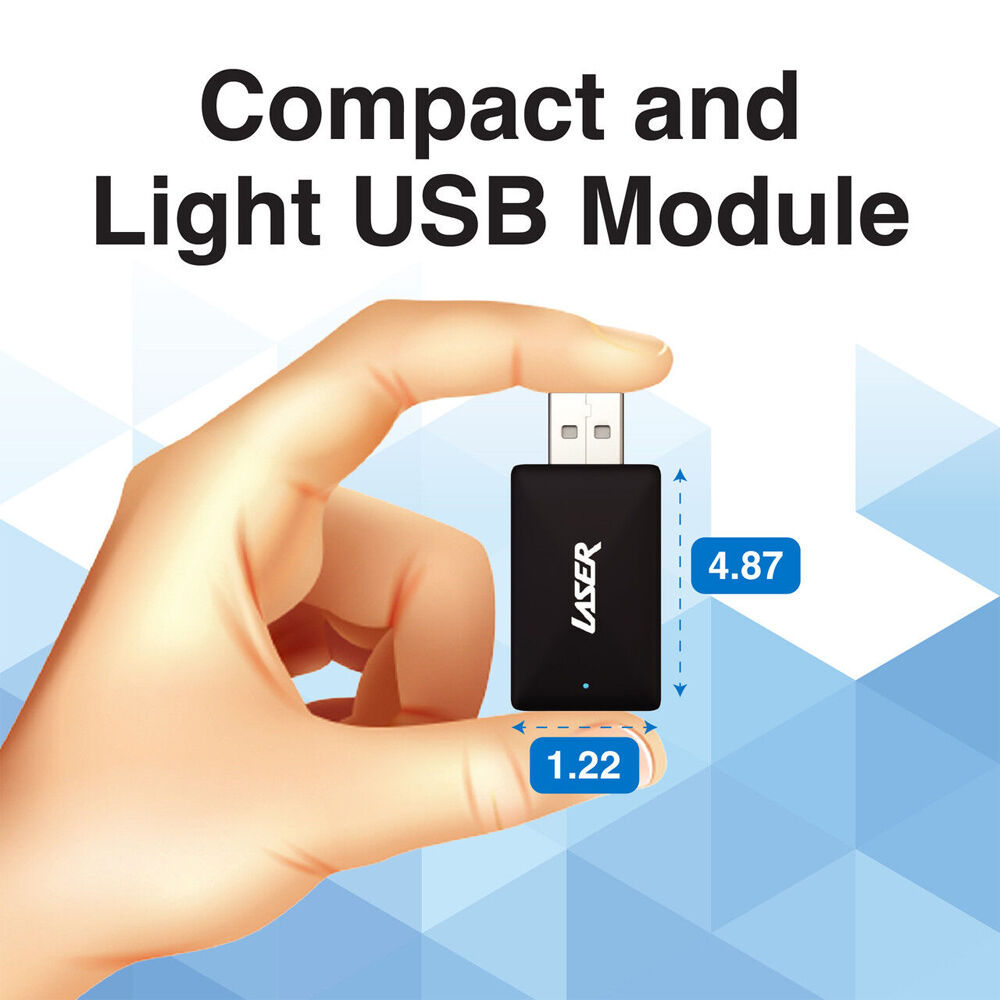 Laser Wireless Dongle w/ Bluetooth & Wifi Support Apple CarPlay/Android Auto