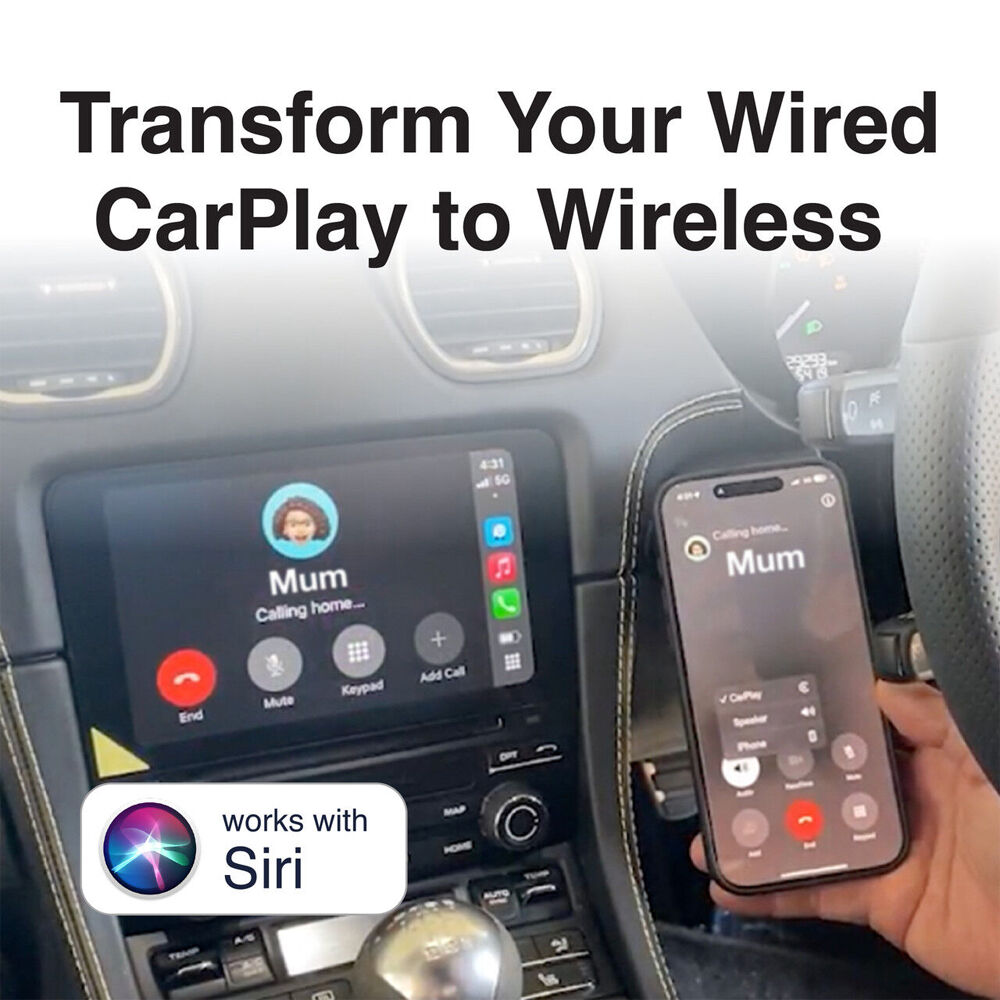 Laser Wireless Dongle w/ Bluetooth & Wifi Support Apple CarPlay/Android Auto