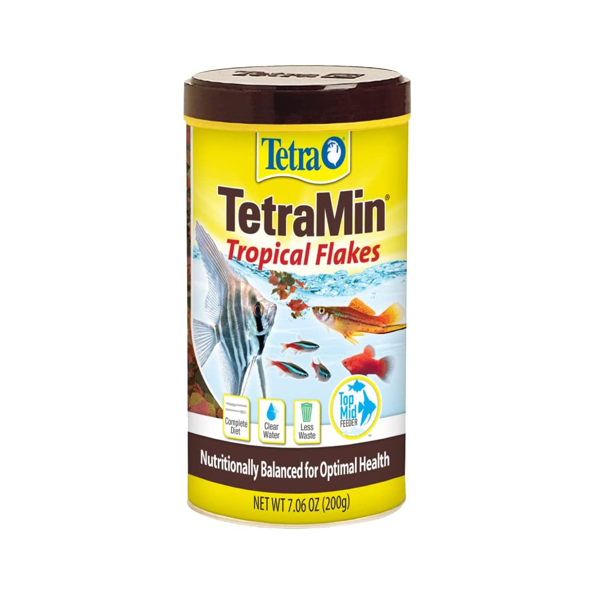 Tetra Tetramin Optimal Health Top/Mid Feeder Tropical Fish Food/Flakes