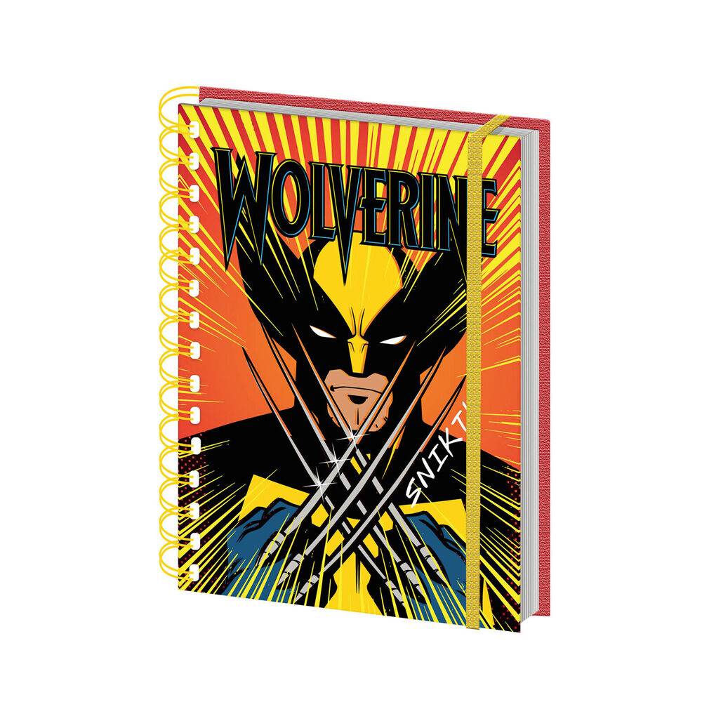 4PK Marvel Comics Wolverine X Men A5 Wire Notebook 21x16cm