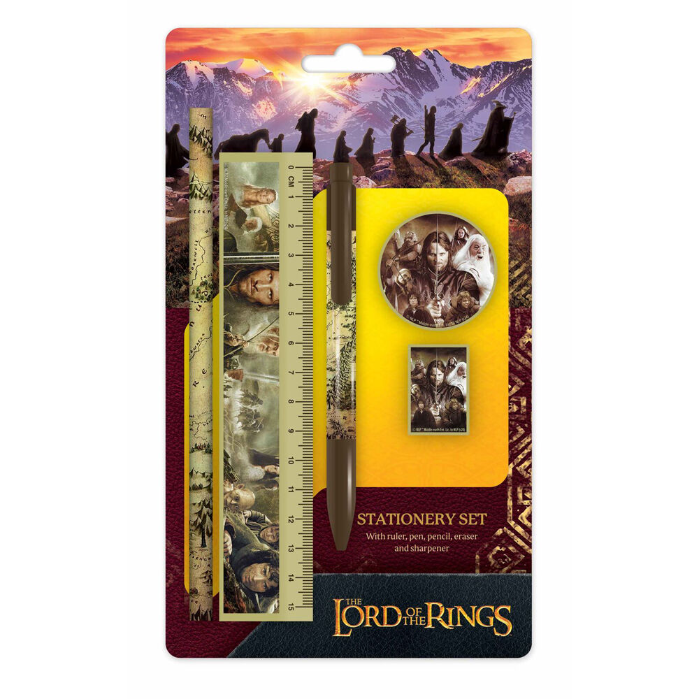 5x 5pc The Lord Of Rings Characters Ultimate Stationery Set Novelty