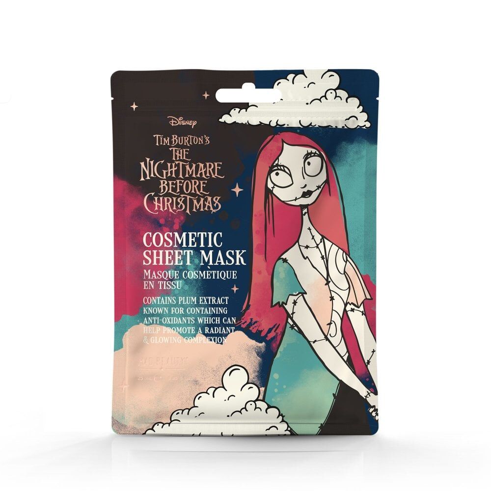3PK Disney Nightmare Before Christmas Sally Scented Sheet Face Mask 25ml Plum