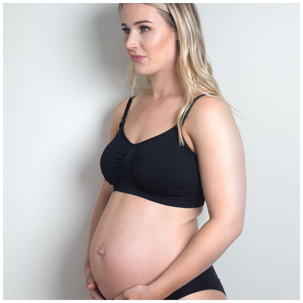 New Beginnings Everyday Bra Black Maternity Nursing Adjustable Fit