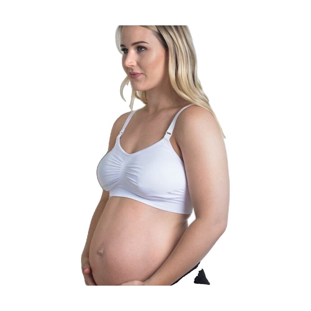 New Beginnings Everyday Bra White Maternity Nursing Adjustable Fit