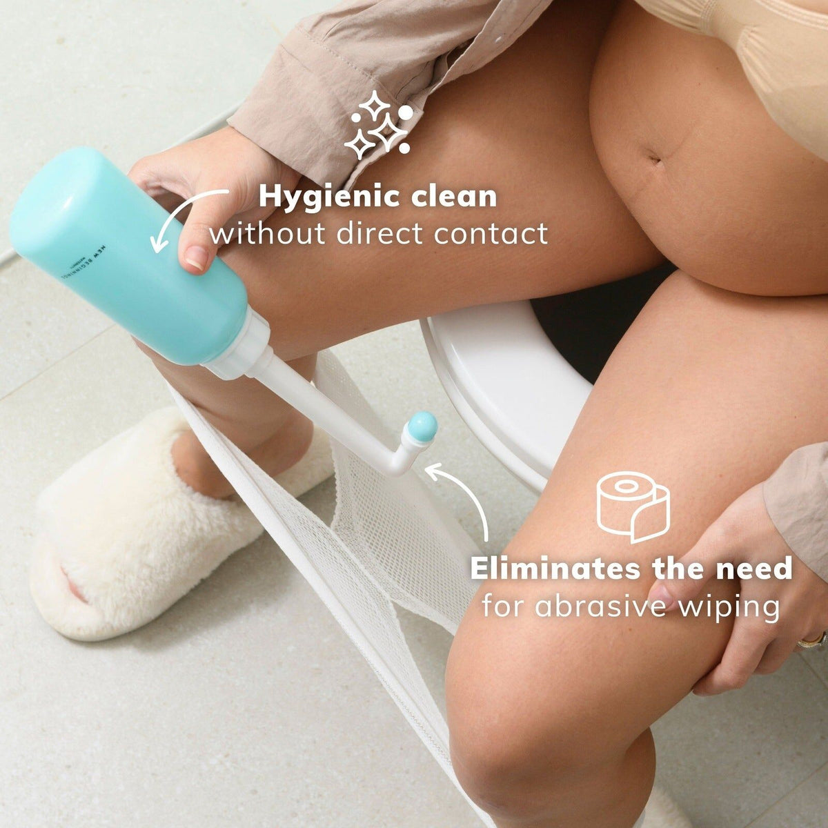 2PK New Beginnings Maternity Angle Wash Bottle X1 350ml Gentle Perineal