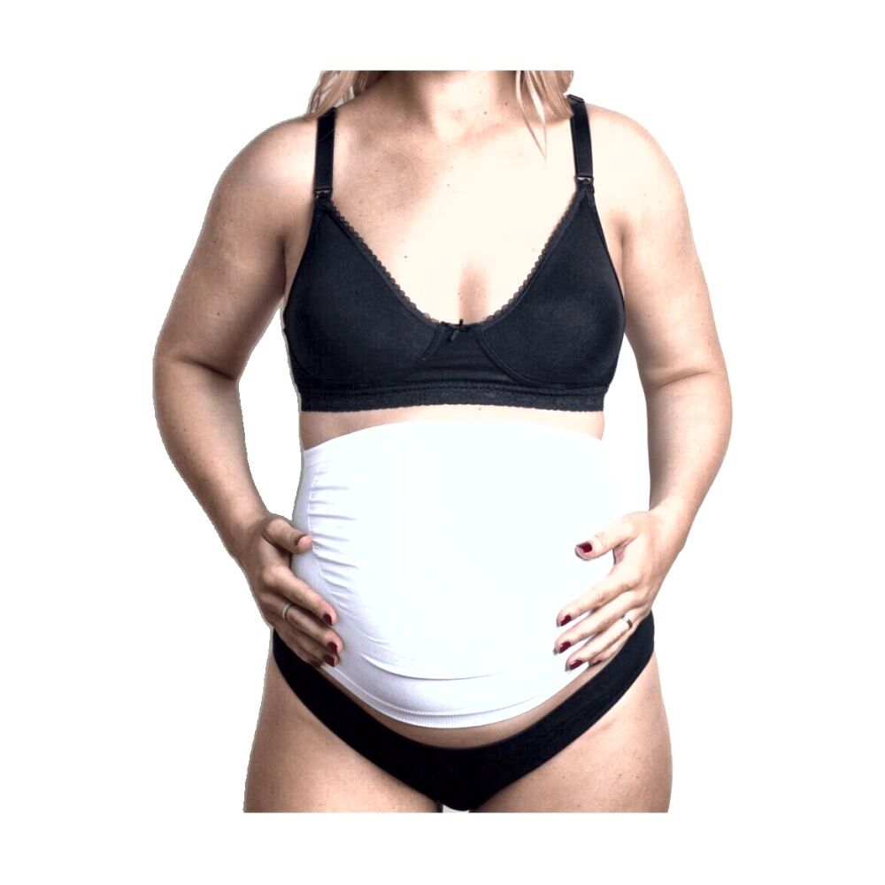 New Beginnings Pregnancy Back Support Tube White Adjustable Fit