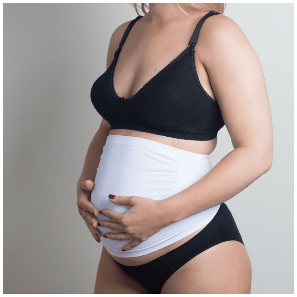 New Beginnings Pregnancy Back Support Tube White Adjustable Fit