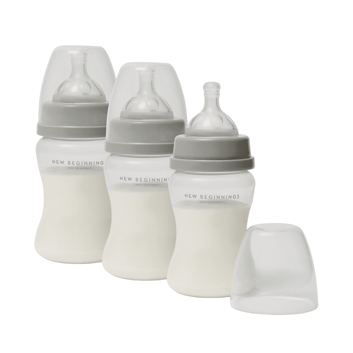 2x 3pc New Beginnings PP Baby Bottles 180ml Silicone Teat Soft 0-3m