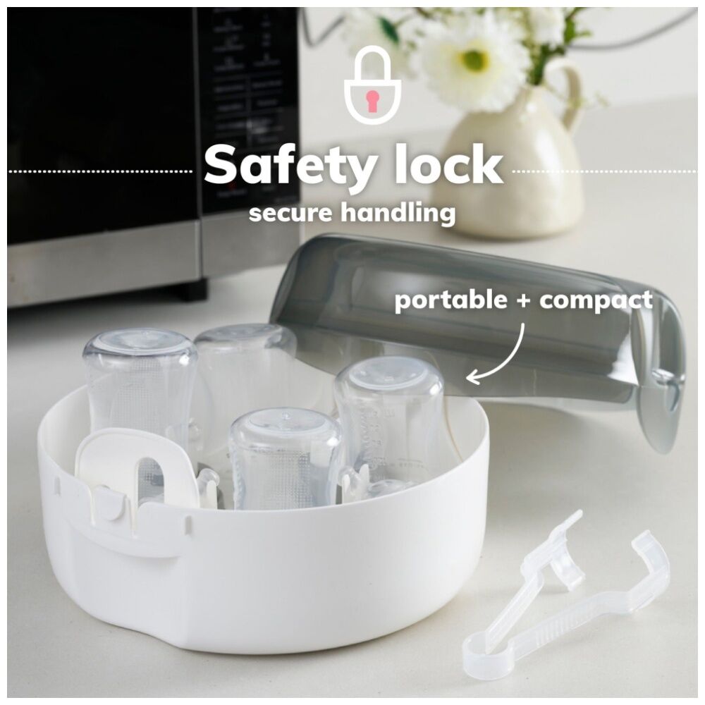New Beginnings Microwave Steriliser Germ Killer Safety Lock
