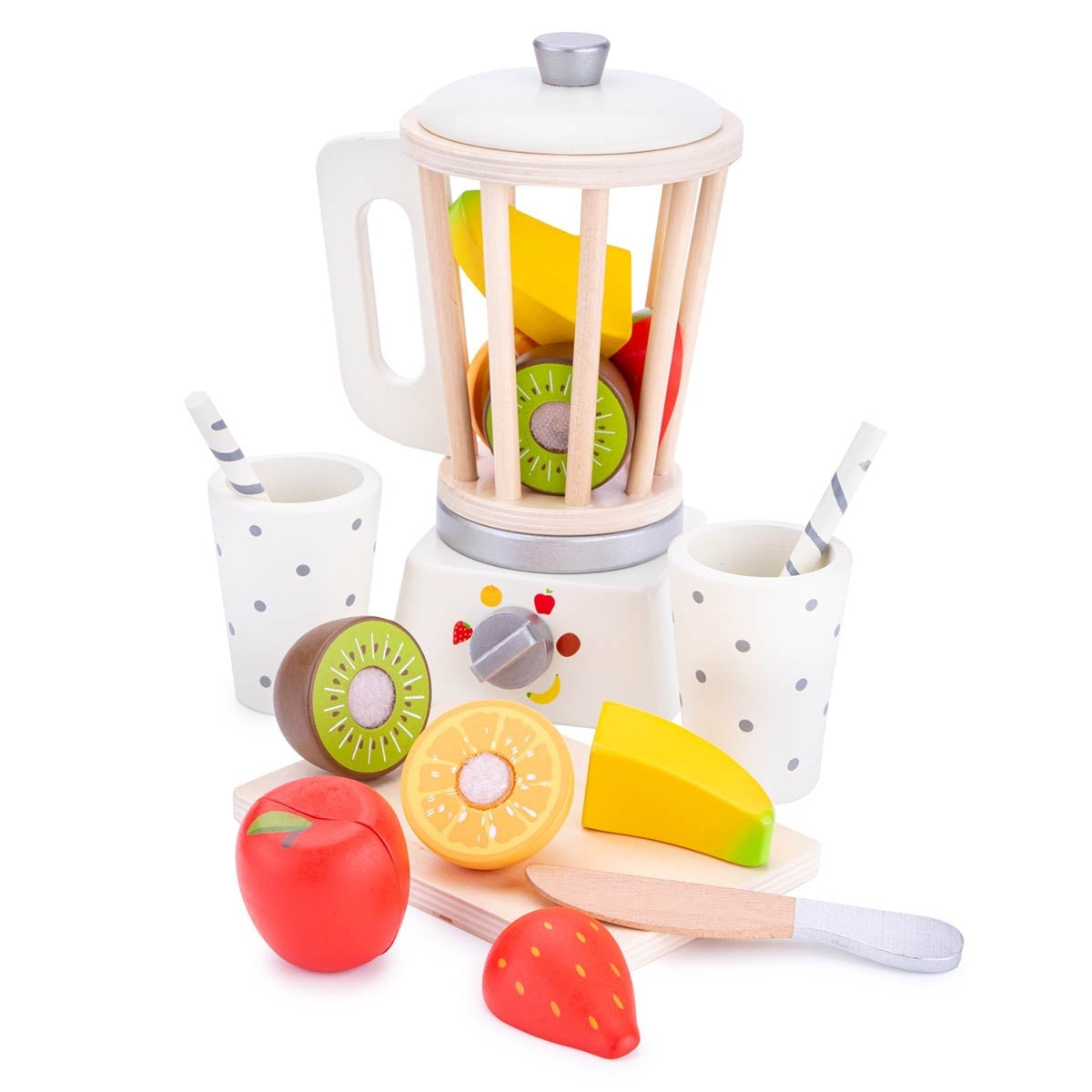 New Classic Toys Wooden Smoothie Blender Kids Pretend Play Toy 36m+