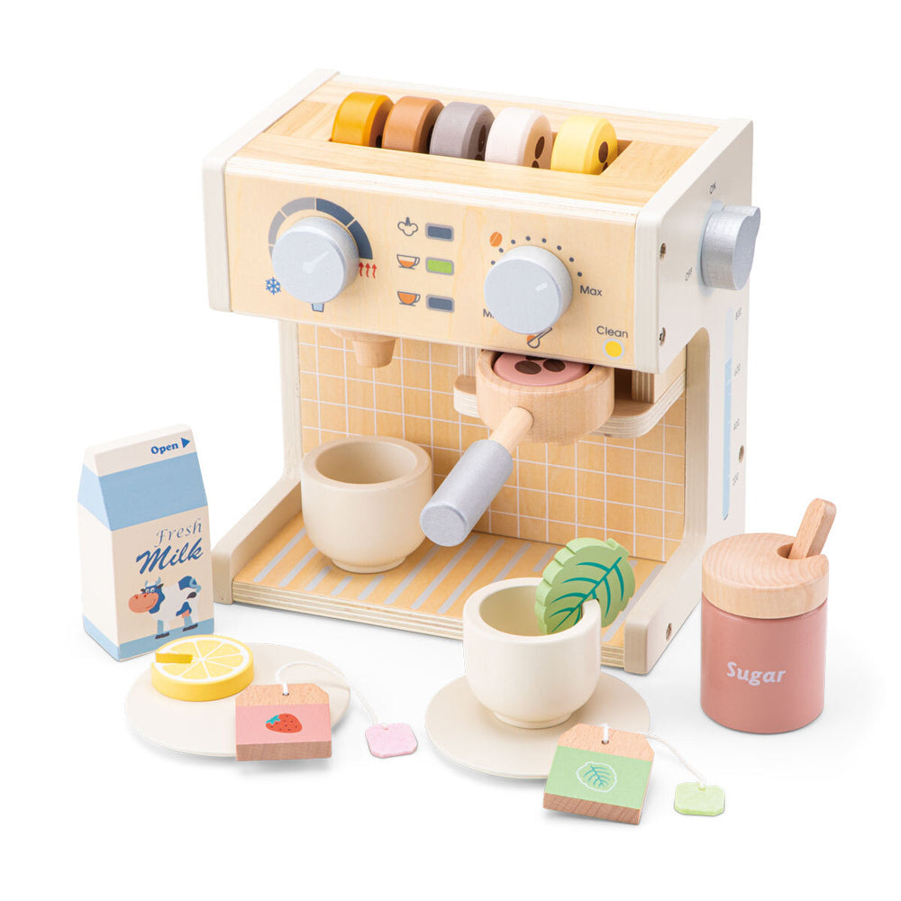 New Classic Toys Kids/Children Wooden Cafe Coffee Maker Toy 3y+