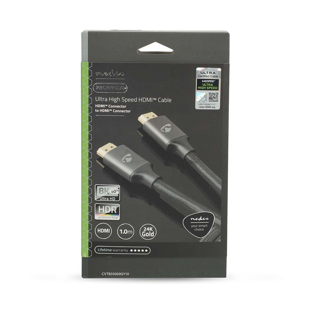 Nedis Ultra High Speed HDMI Cable 8K@60Hz 48 Gbps 1.00m - Grey
