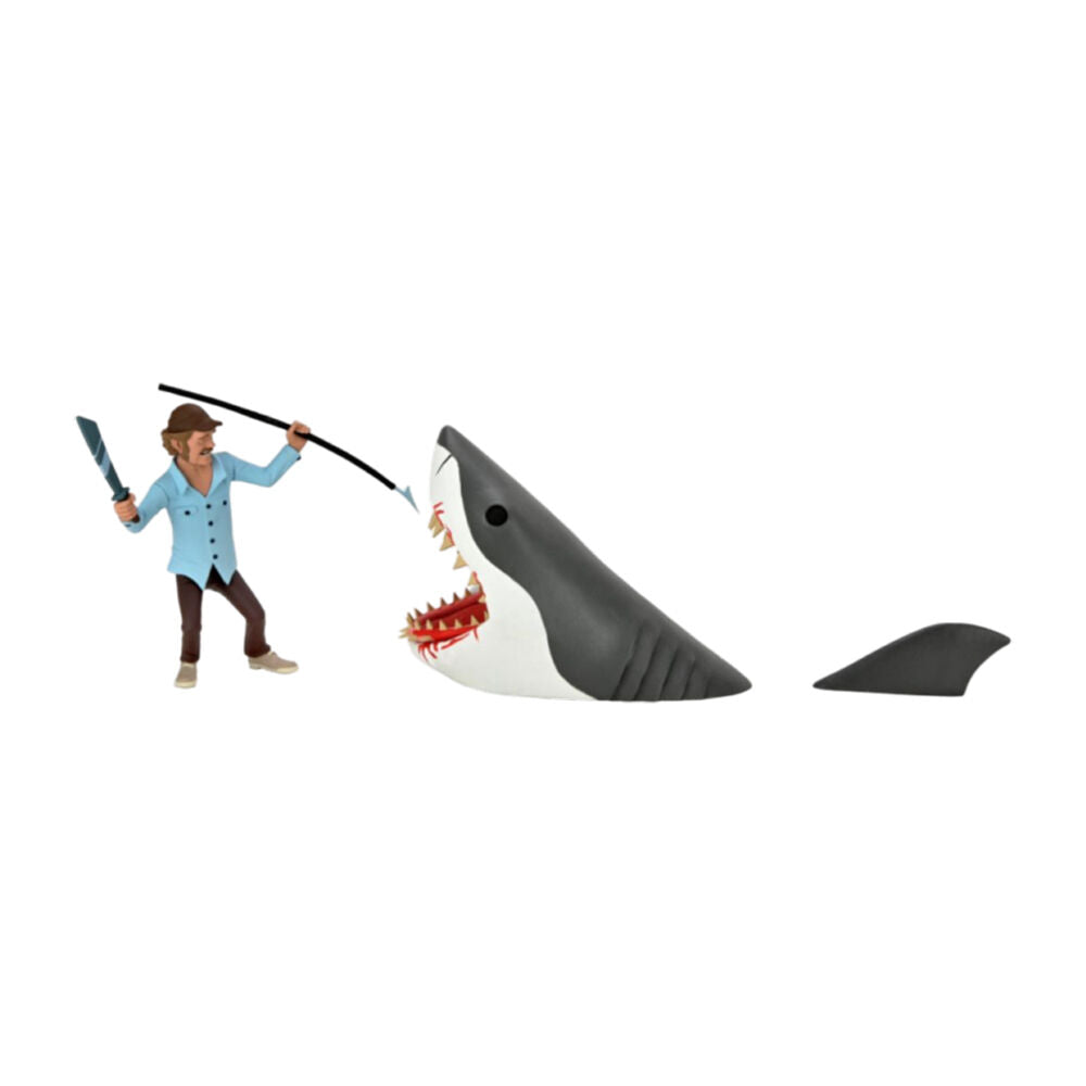 2pc  Toony Terrors Jaws & Quint Action Figure Set 6in