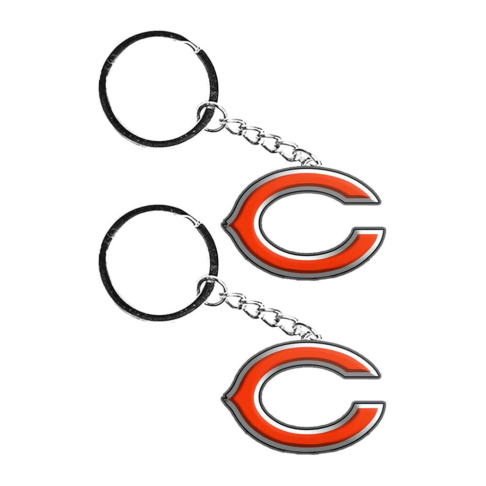 2PK The Stubby Club Chicago Bears NFL Licensed Novelty Keyring