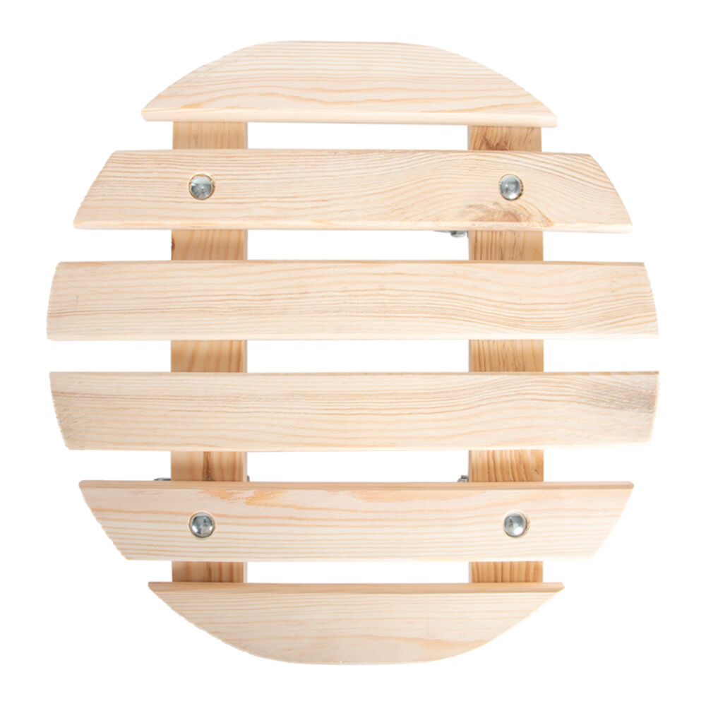 Esschert Design Round Wooden Heavy Duty Plant Trolley Garden Decor 38.5cm