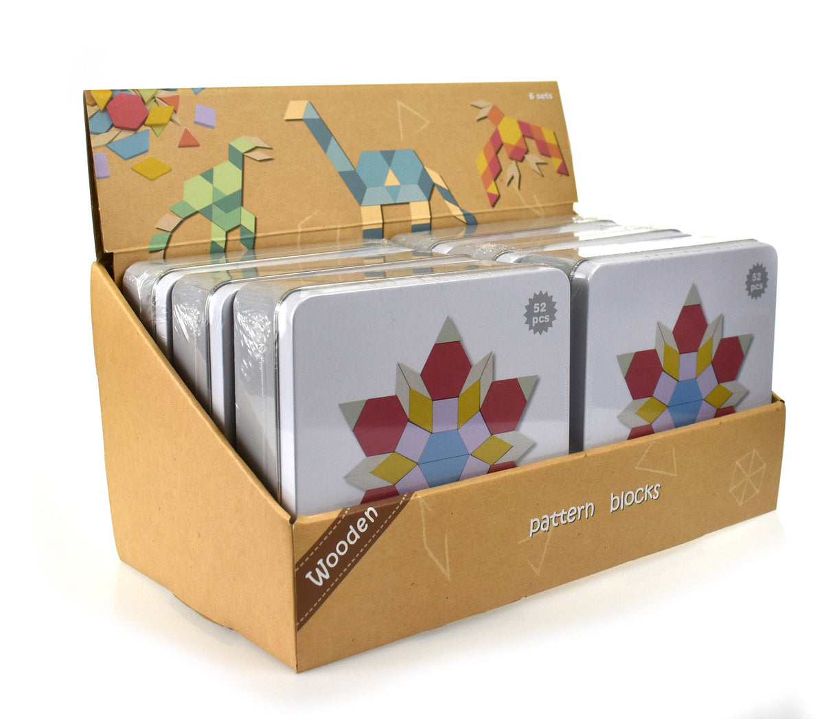 Kaper Kidz Calm & Breezy Pattern Blocks In Tin Box