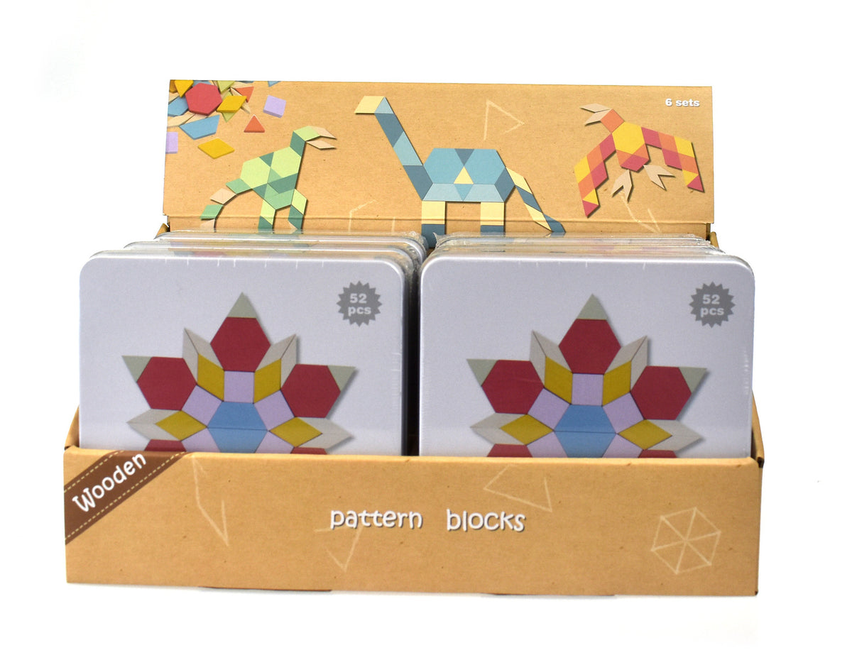 Kaper Kidz Calm & Breezy Pattern Blocks In Tin Box