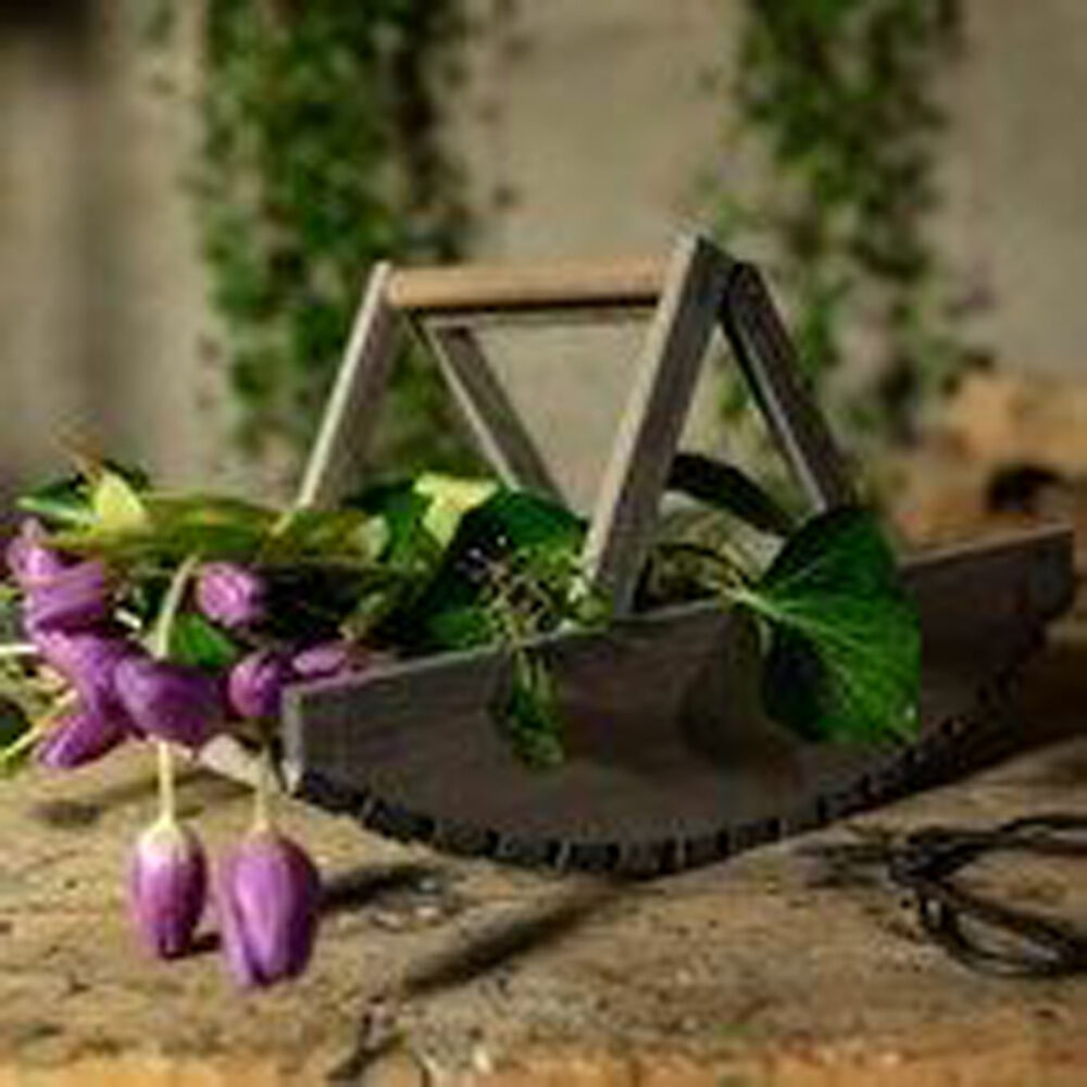 Esschert Design Wooden Hand Made Flower Trug Garder Outdoor Storage 52.8cm