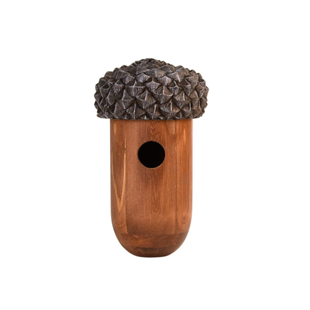 Esschert Design Pinewood Wren Nesting Box Garden Outdoor Decor Acorn 24.8cm