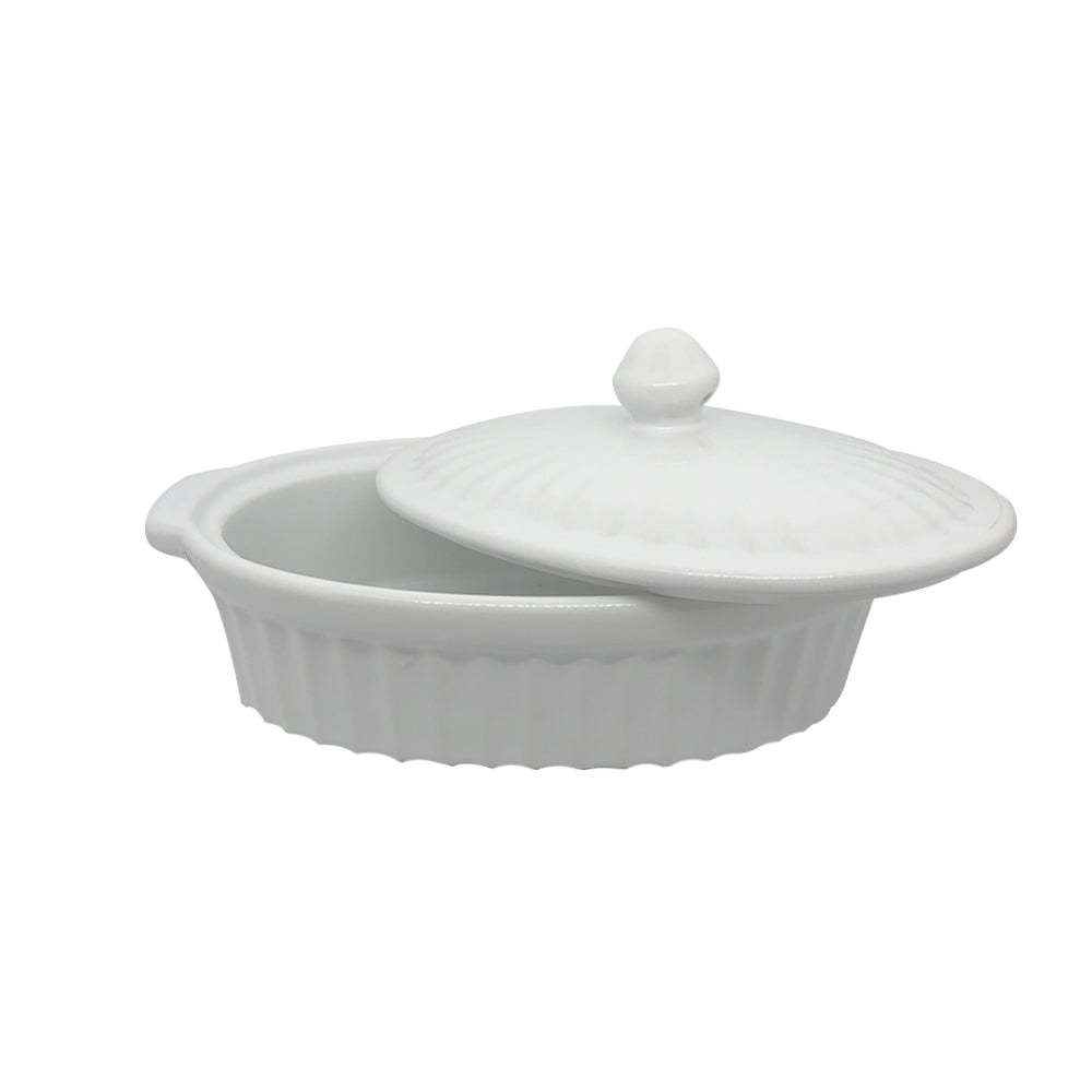 2x2pc Ceramic Stoneware Kitchen Cooking Casserole Dish W/Cover