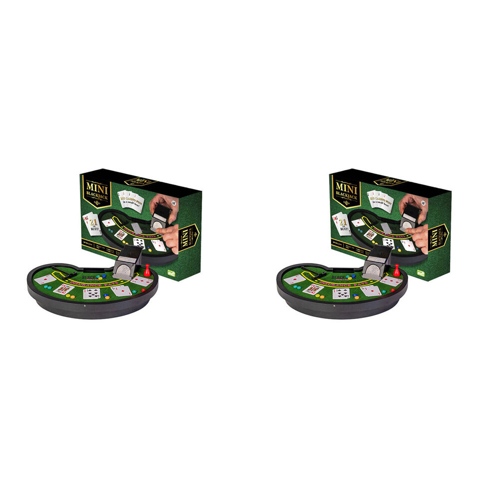 2PK Mini Table Game Blackjack Party Set Portable Card Deck