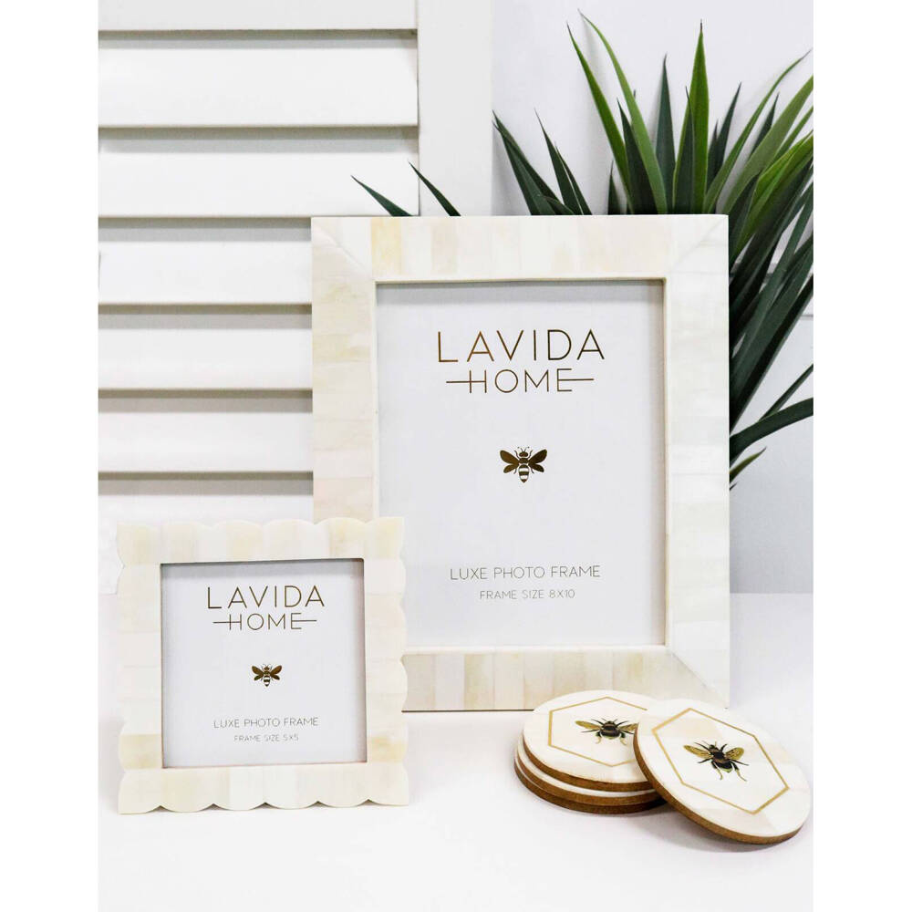 4pc LVD Bee Coasters Set Round Home/Kitchen Decor 10.16cm