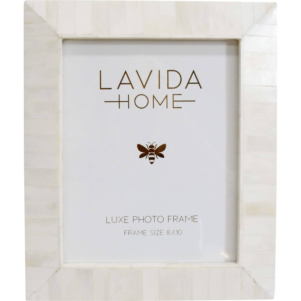 LVD 8x10 Picture/Photo Frame Tapered Bone/MDF White