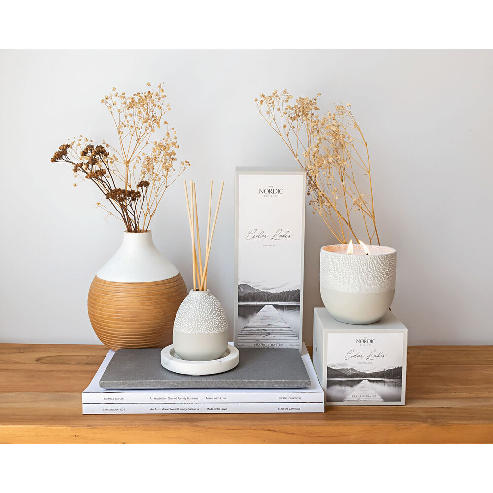 Bramble Bay Nordic Mountain Drift Diffuser Home Fragrance White