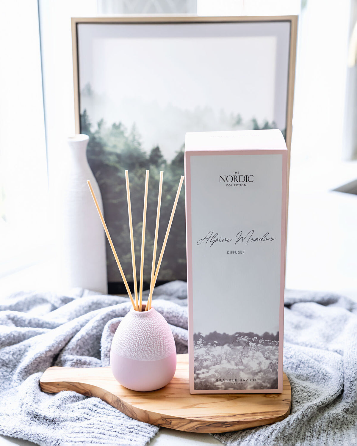 2PK Bramble Bay Nordic Alpine Meadow Diffuser Home Fragrance Pink