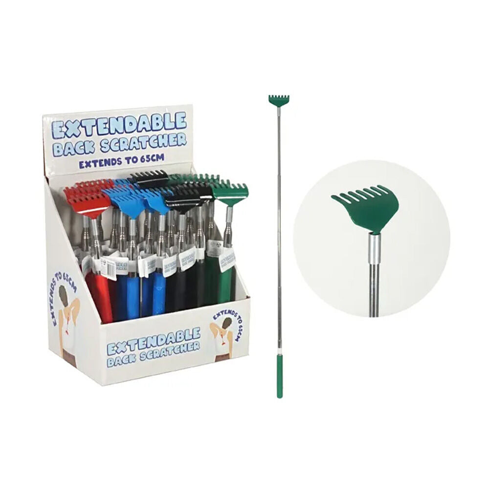 6PK Jemark Extendable Telescopic Back Scratcher 65cm - Assorted