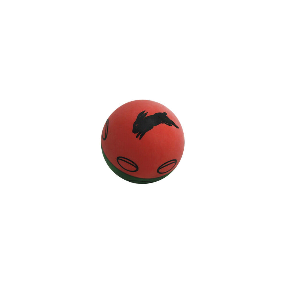 5PK NRL South Sydney Rabbitohs NRL Super-High Bounce Ball 60mm - Red
